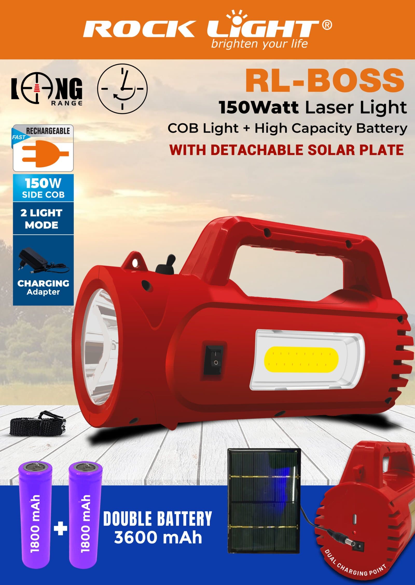 RL-Nano Boss Lithium | Compact Lithium Battery Kissan Torch for Farmers & Daily Use