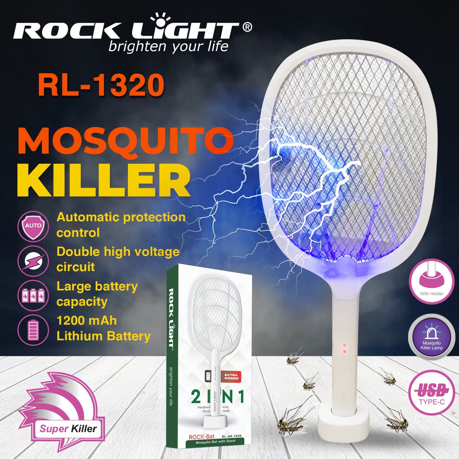 Gadget Trendz | RL-1320W | Mosquito bat online