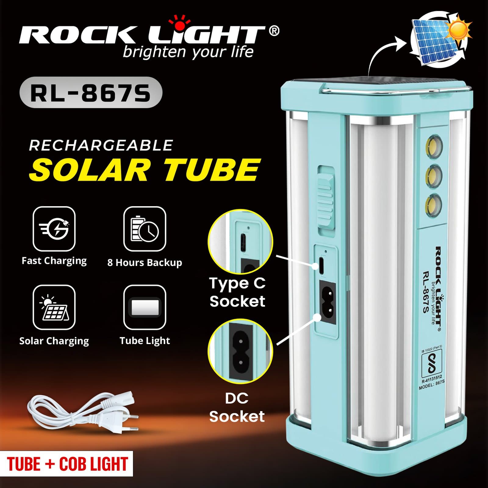 RL-867S | Super Bright LED Emergency Light with Long Battery Backup