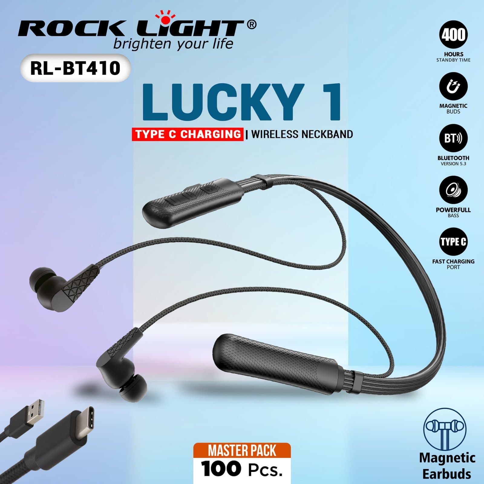 RL-BT410 | Lightweight Comfortable Fit Bluetooth Neckbands for All-Day Wear