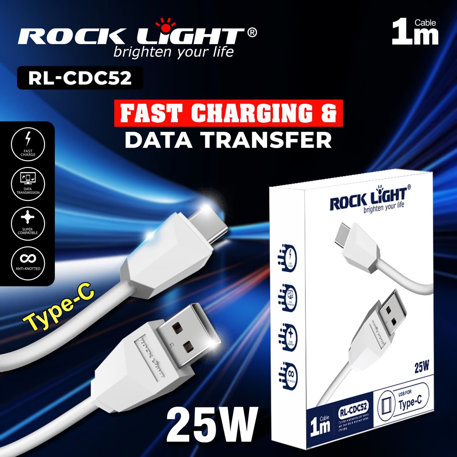 RL-CDC52 | Durable Micro USB Fast Charging Data Cable for Smartphones