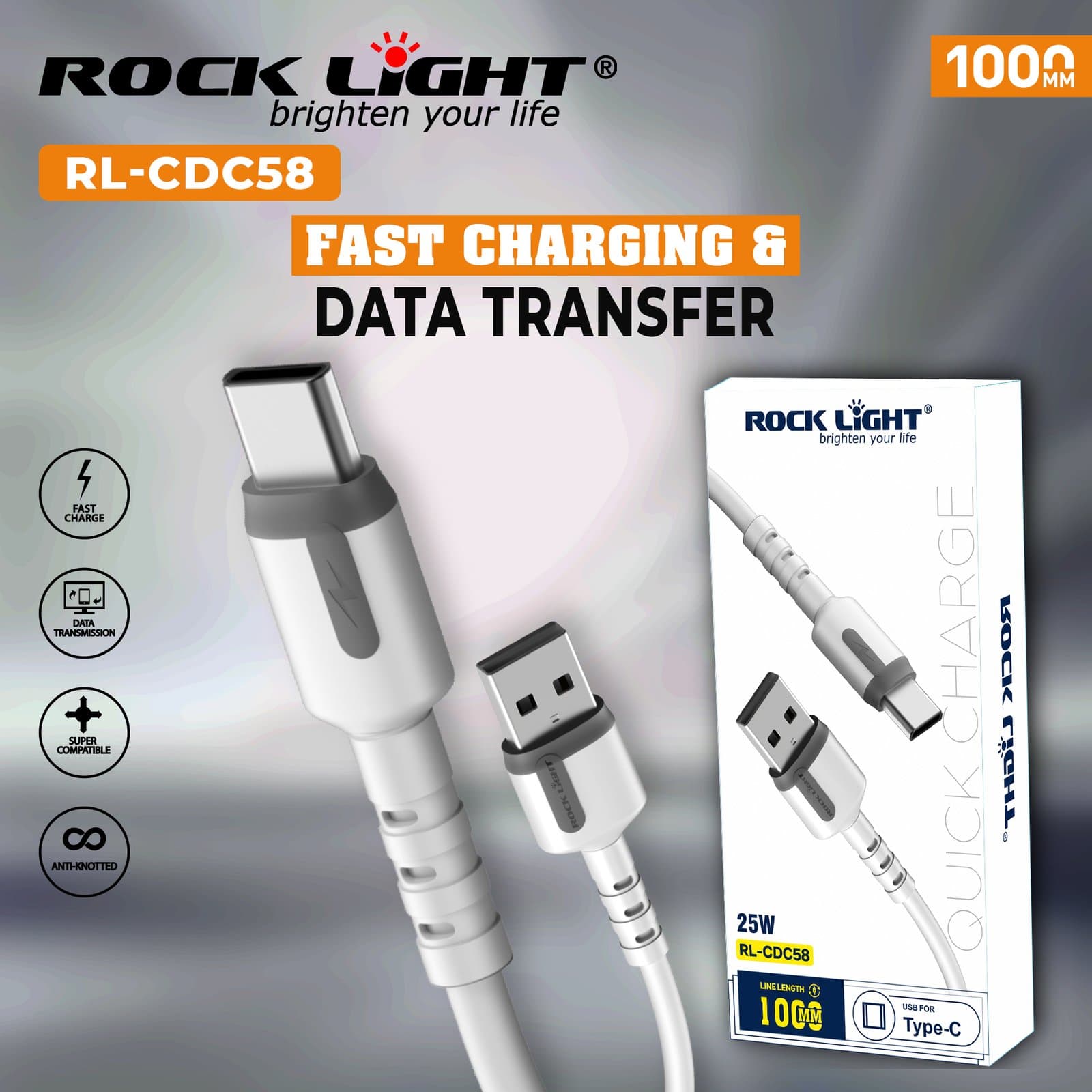 RL-CDC58 | Strong Build Micro USB Data Cable with Fast Data Transfer