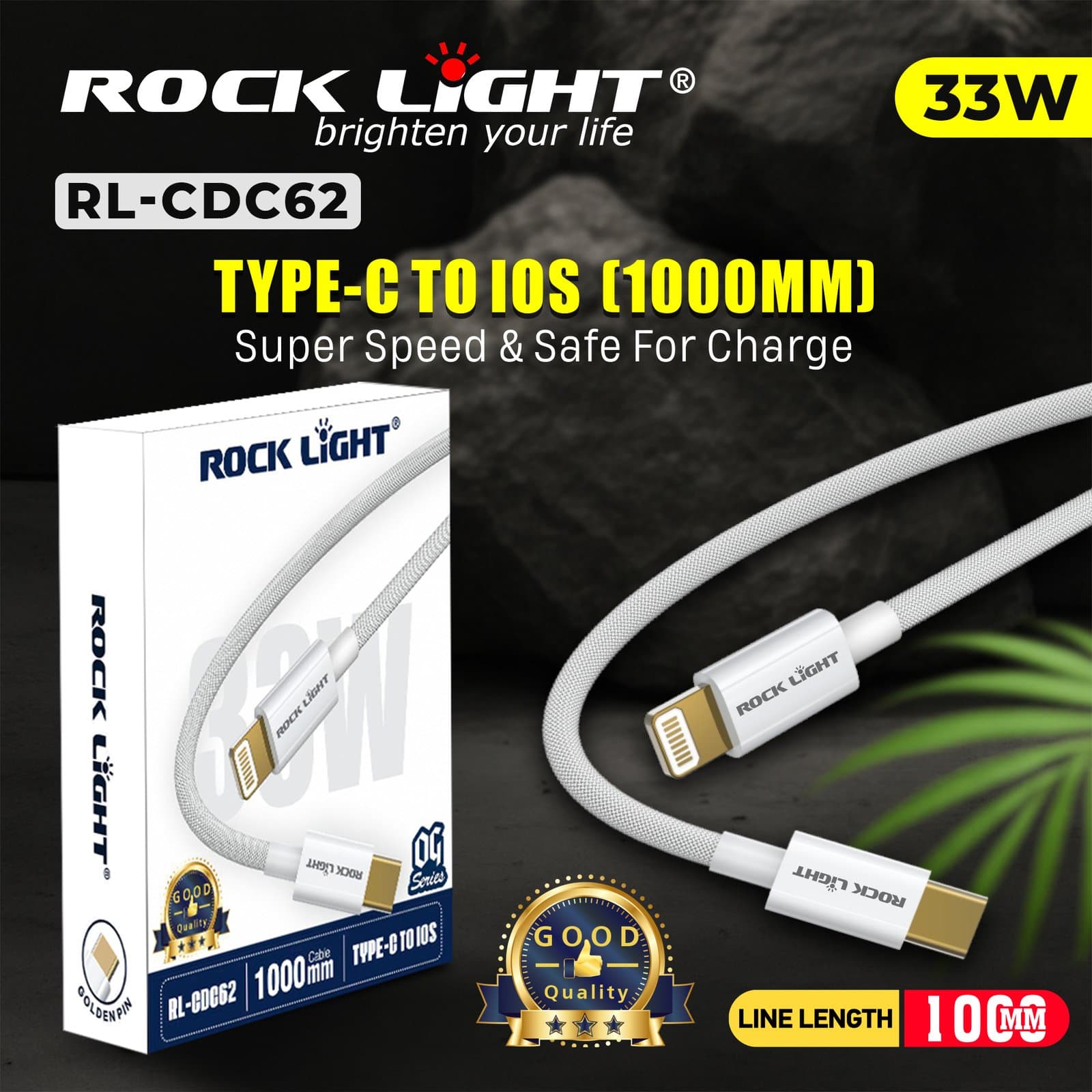 RL-CDC62 | Fast Charging  to Lightning Data Cable for iPhone & iPad
