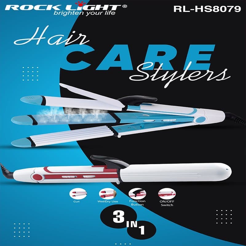Gadget Trendz | RL-HS8079 | 3-in-1 | Hair Styler for Wet/Dry Use