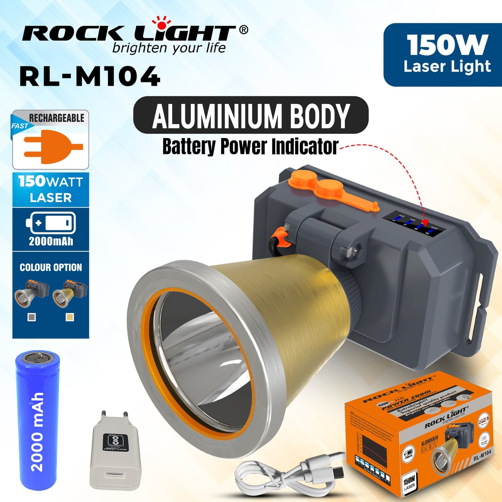 Gadget Trendz | RL-M104 | Head flashlight with zoom
