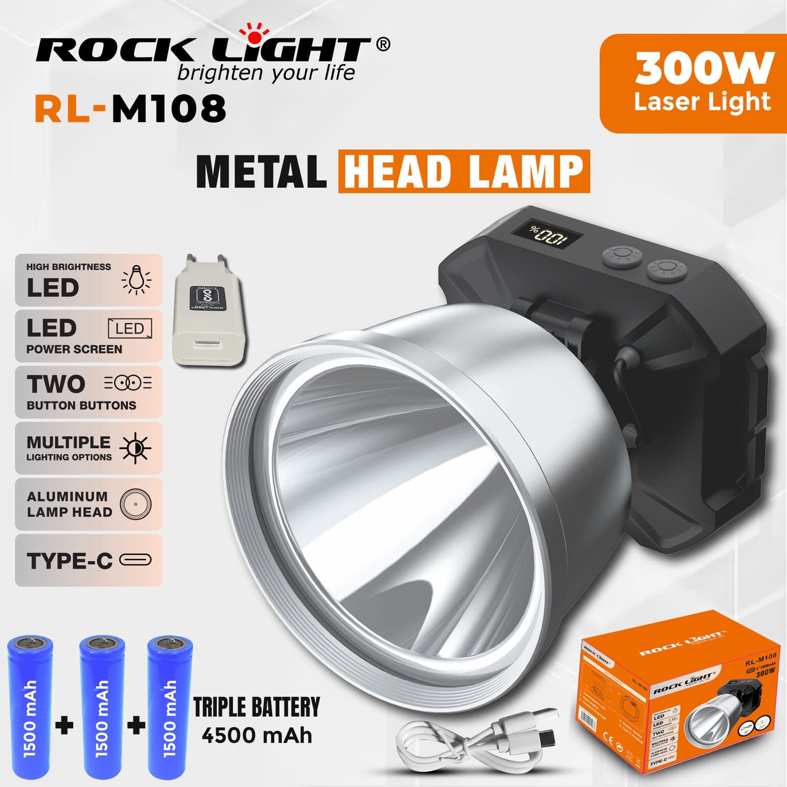 Gadget Trendz | RL-M108 | Lightweight forehead torch
