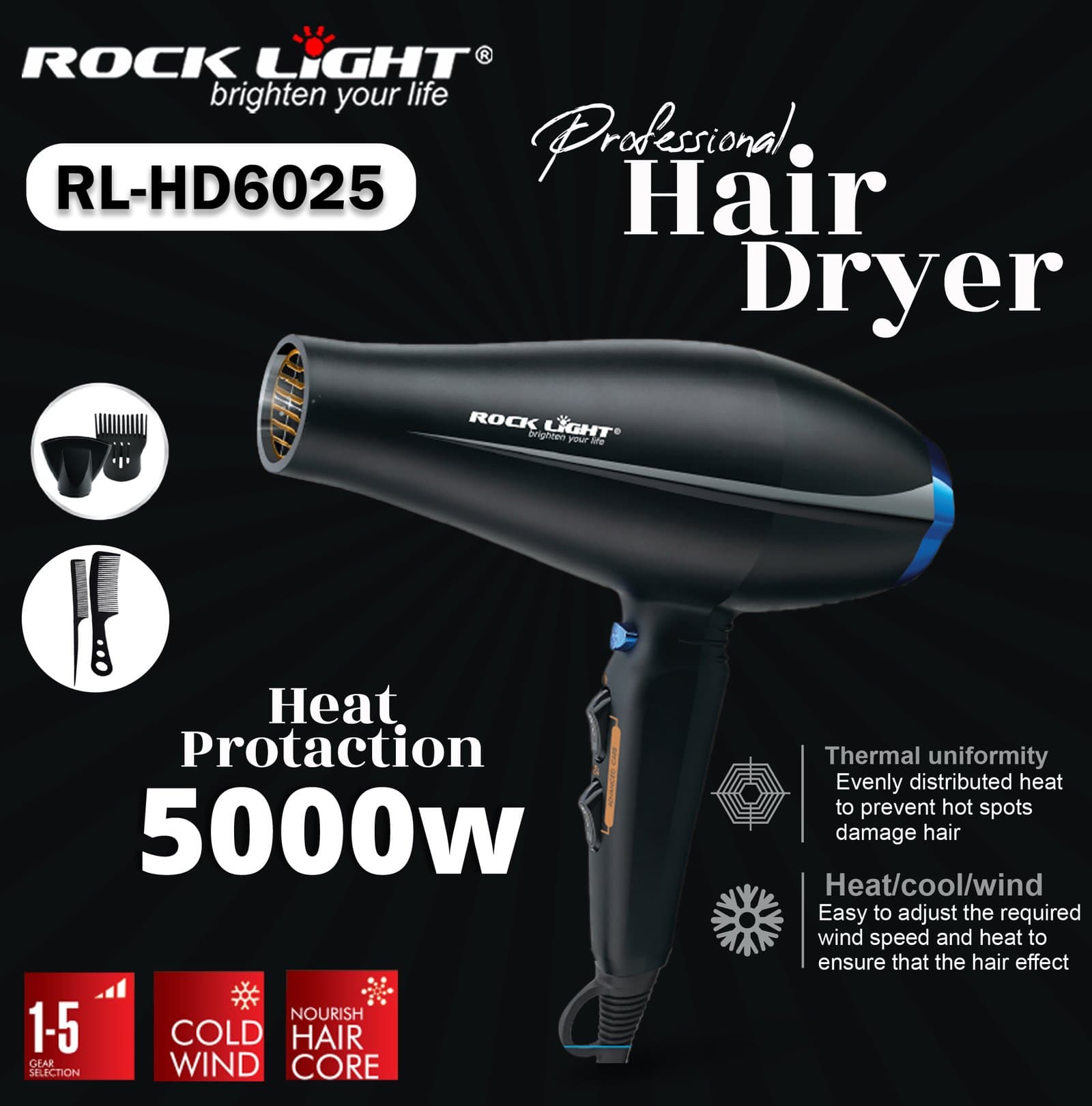 Gadget Trendz | RL-6025 | Foldable hair dryer