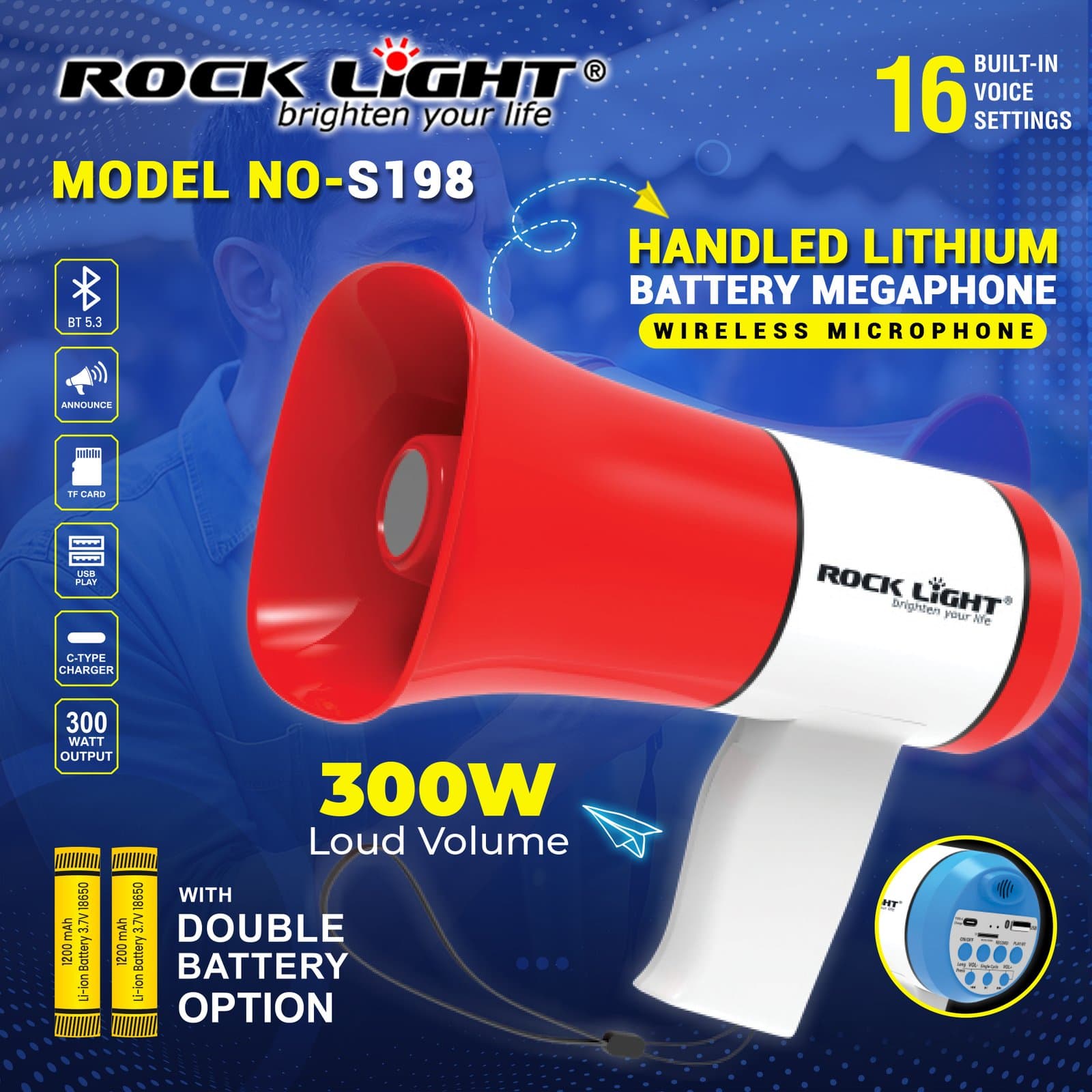 S198 – Ultra Portable Megaphone with Loud Output