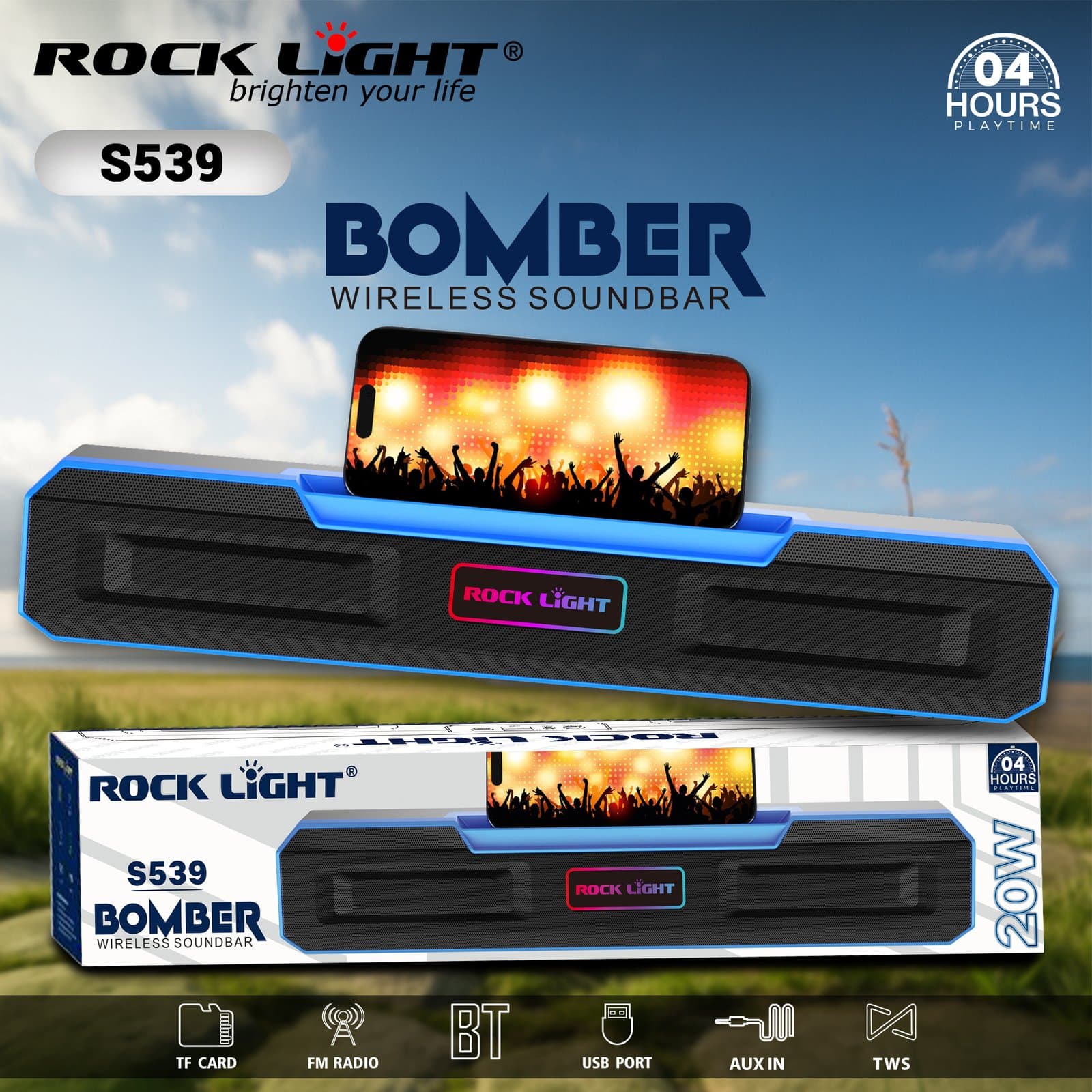 RL-S539 – Bluetooth Speaker with Colorful LED Lights