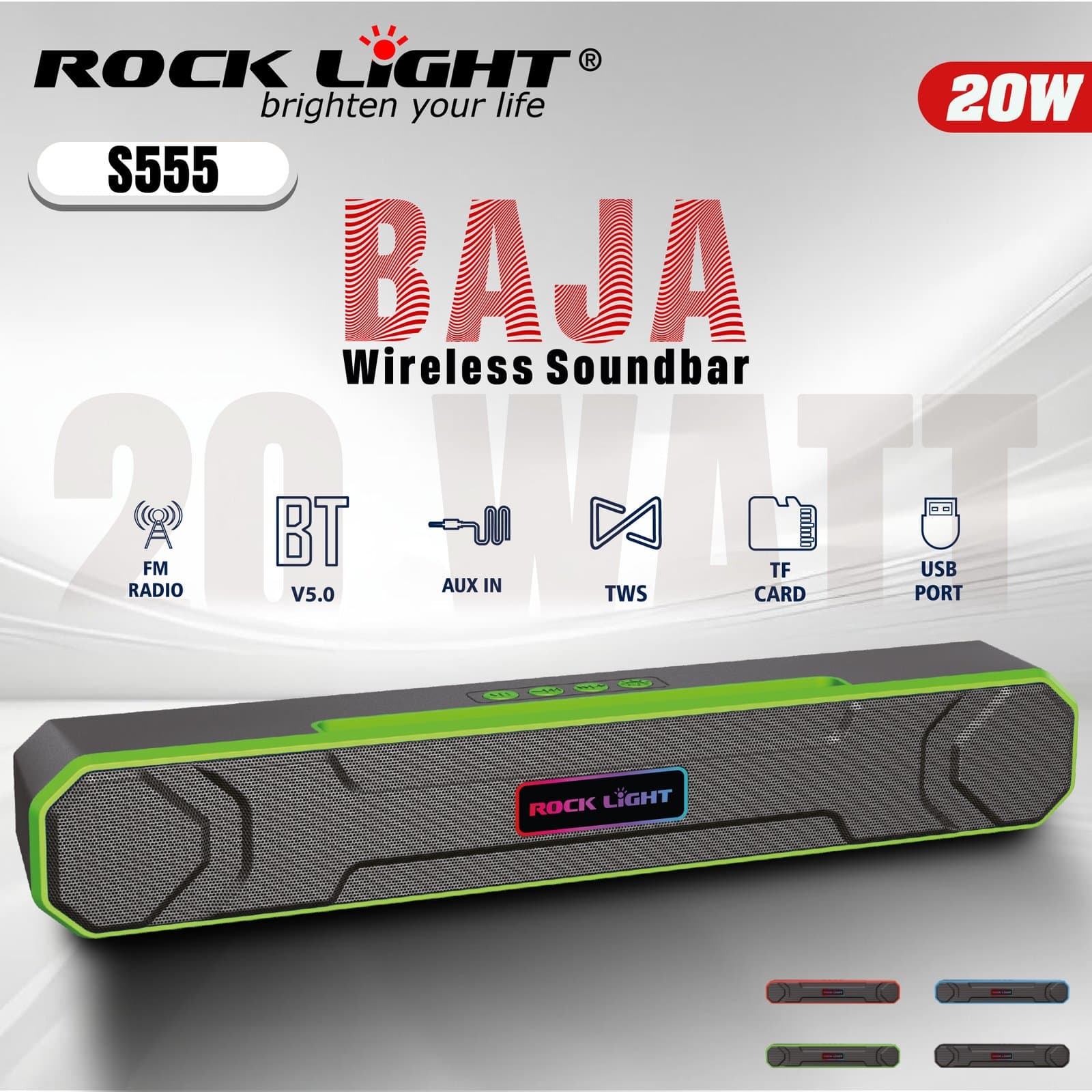 S555 – Lightweight Portable Soundbar for Travel Use
