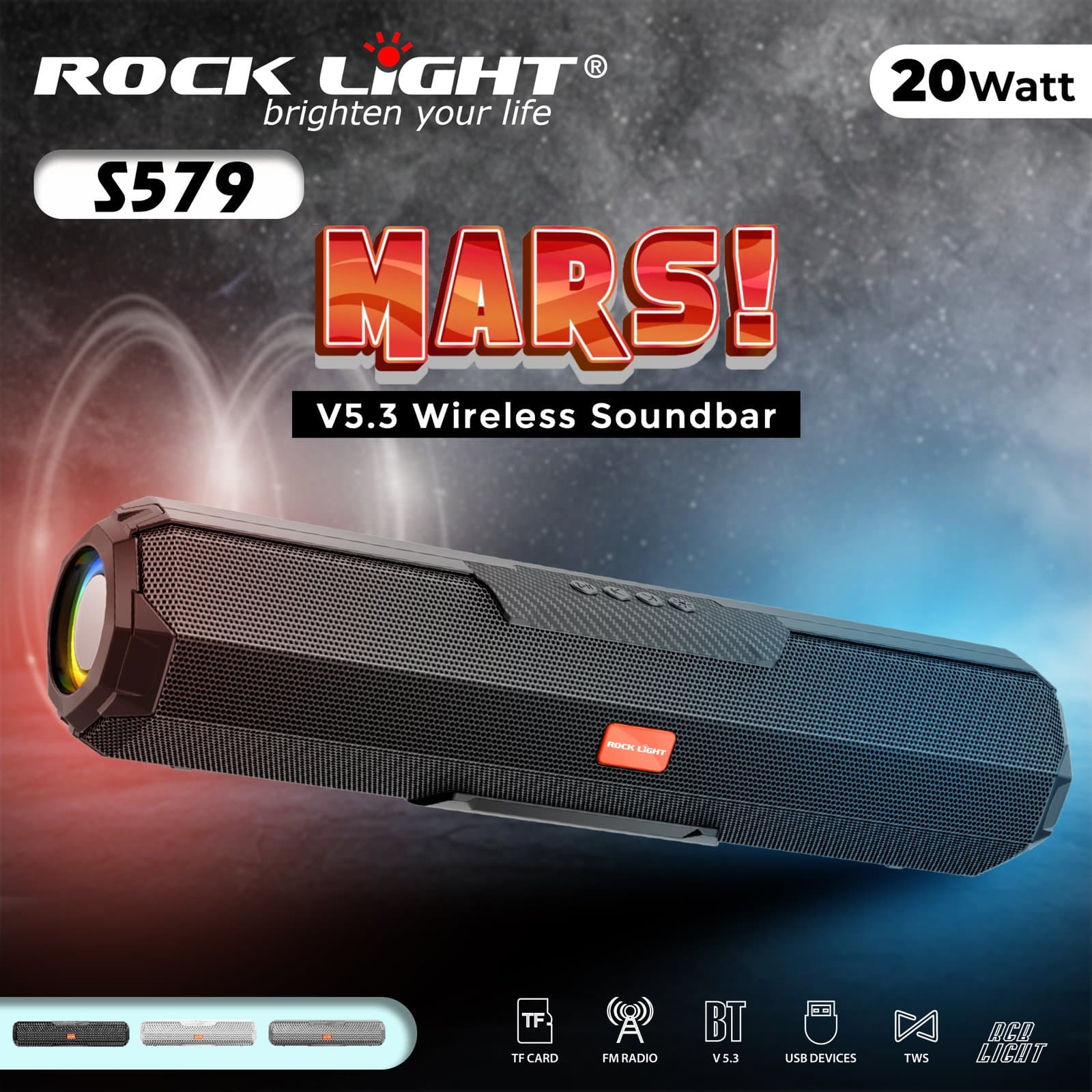 S579 – Mini Bluetooth Soundbar for Travel & Outdoor