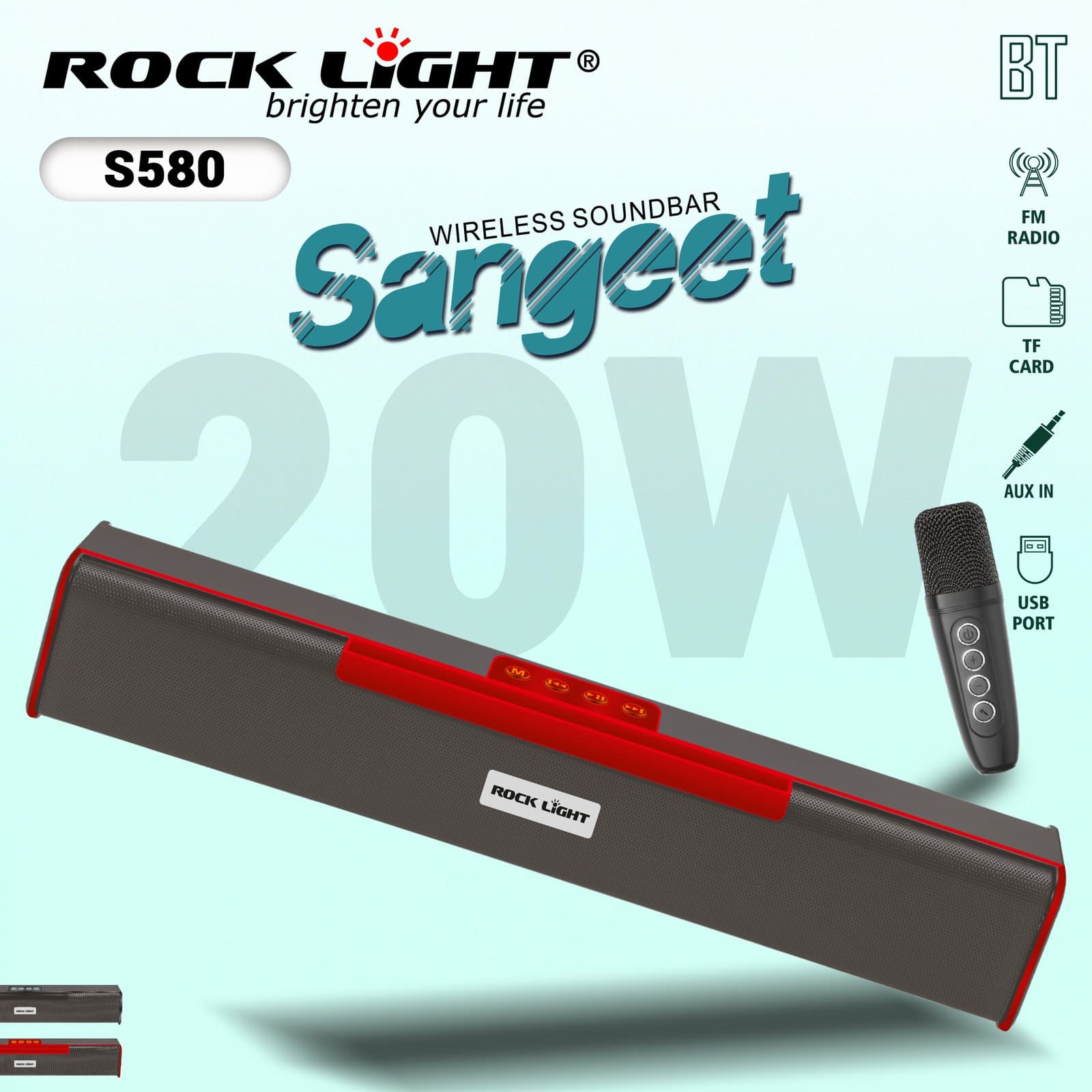 S580 – Travel Friendly Soundbar with Loud Sound