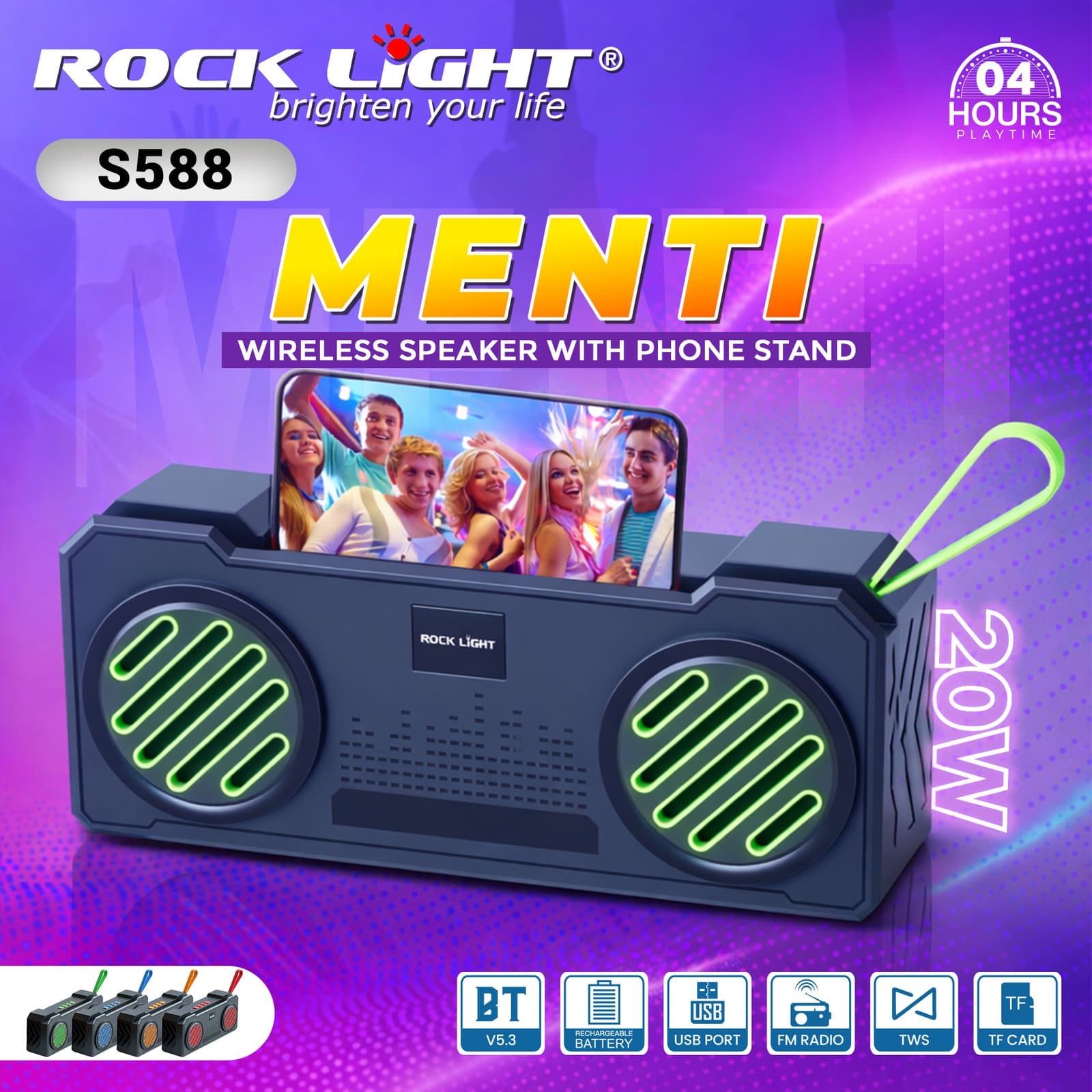S588 – speaker with long battery backup and strong sound output