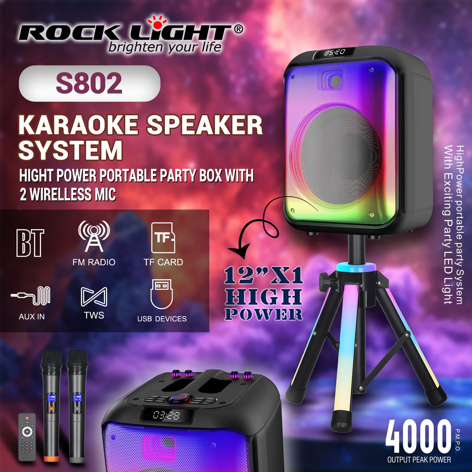RL-S802 – High Quality Wireless Speaker with Bass Boost