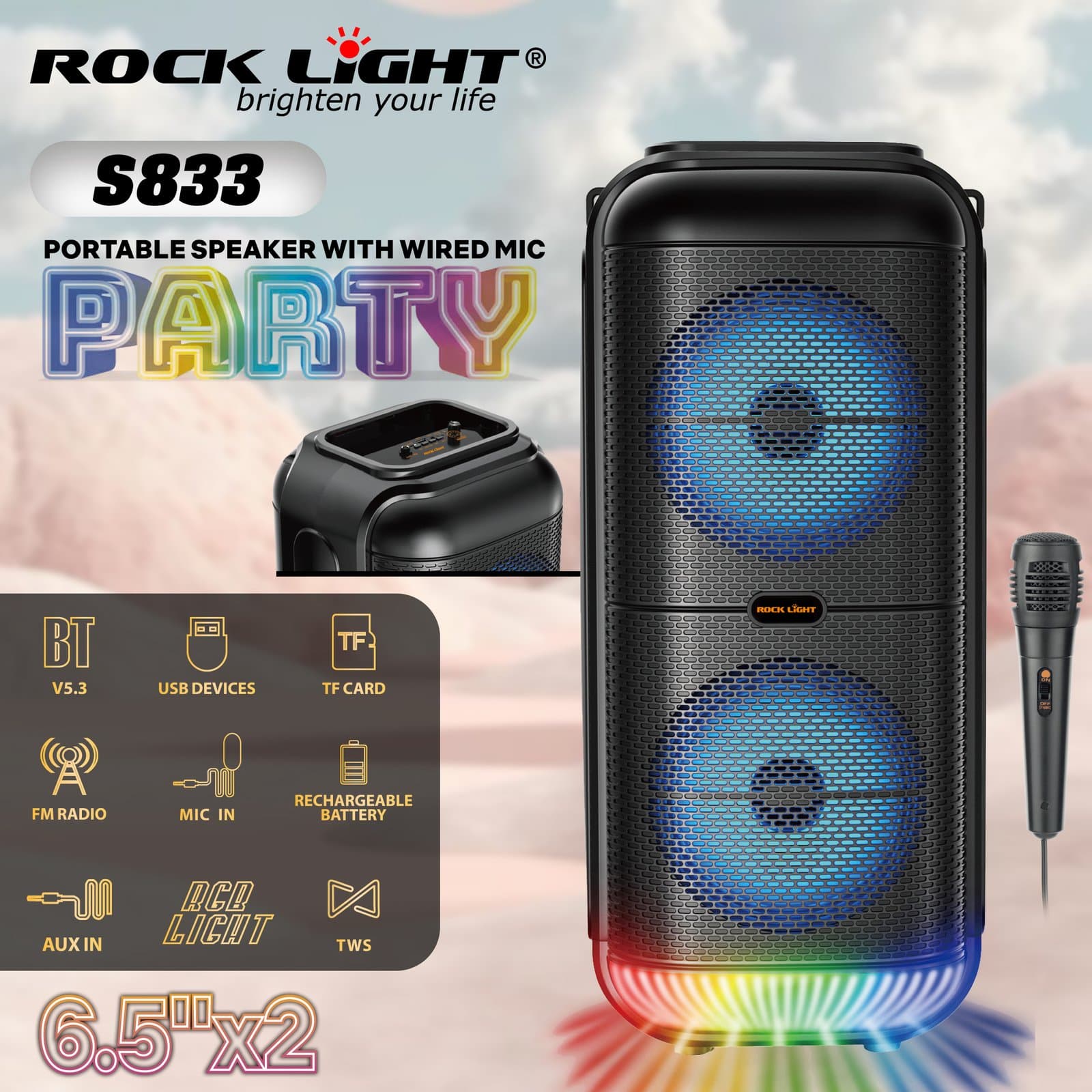 RL-S833 – Bluetooth Speaker with Long Battery Backup