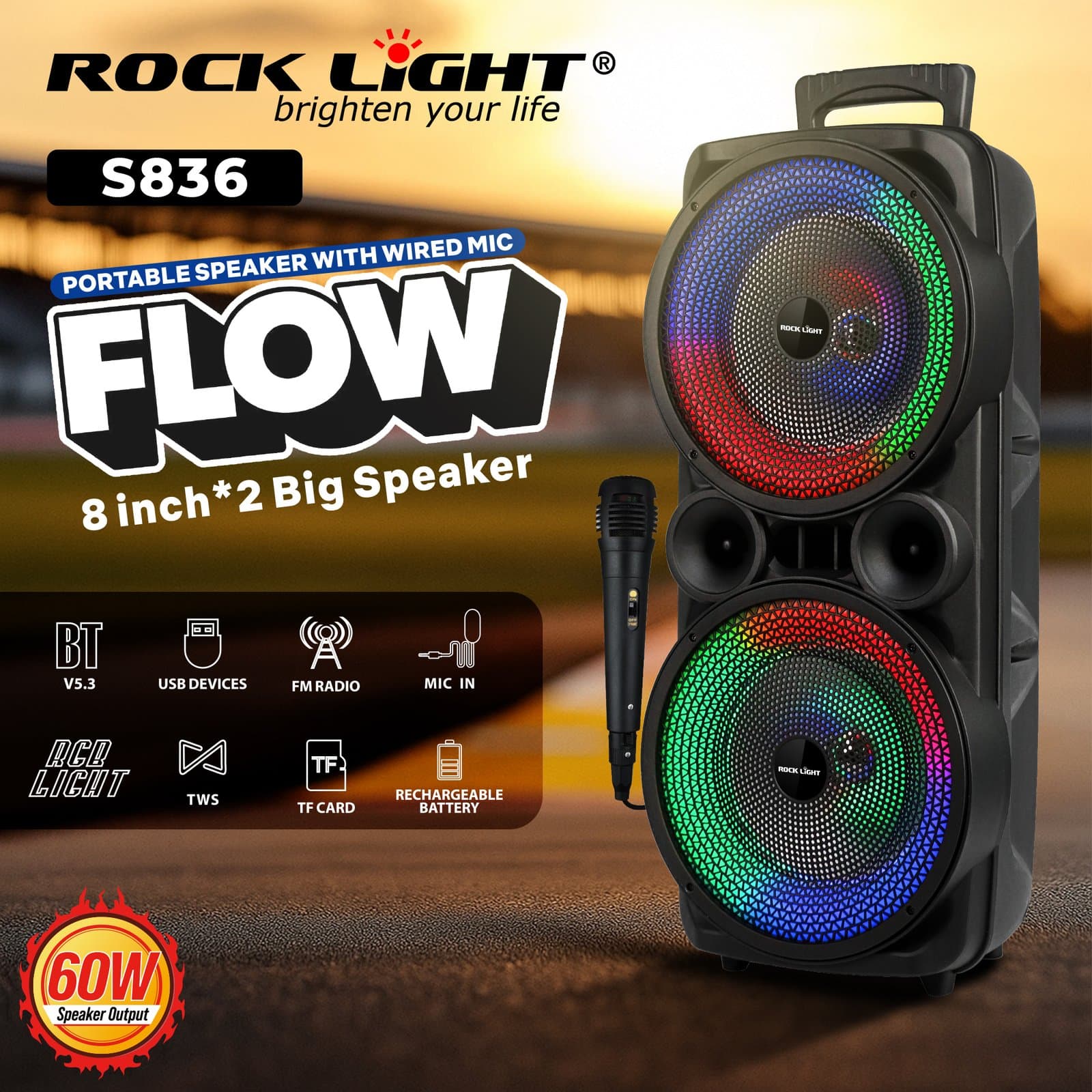 RL-S836 – Compact Wireless Speaker for Travel