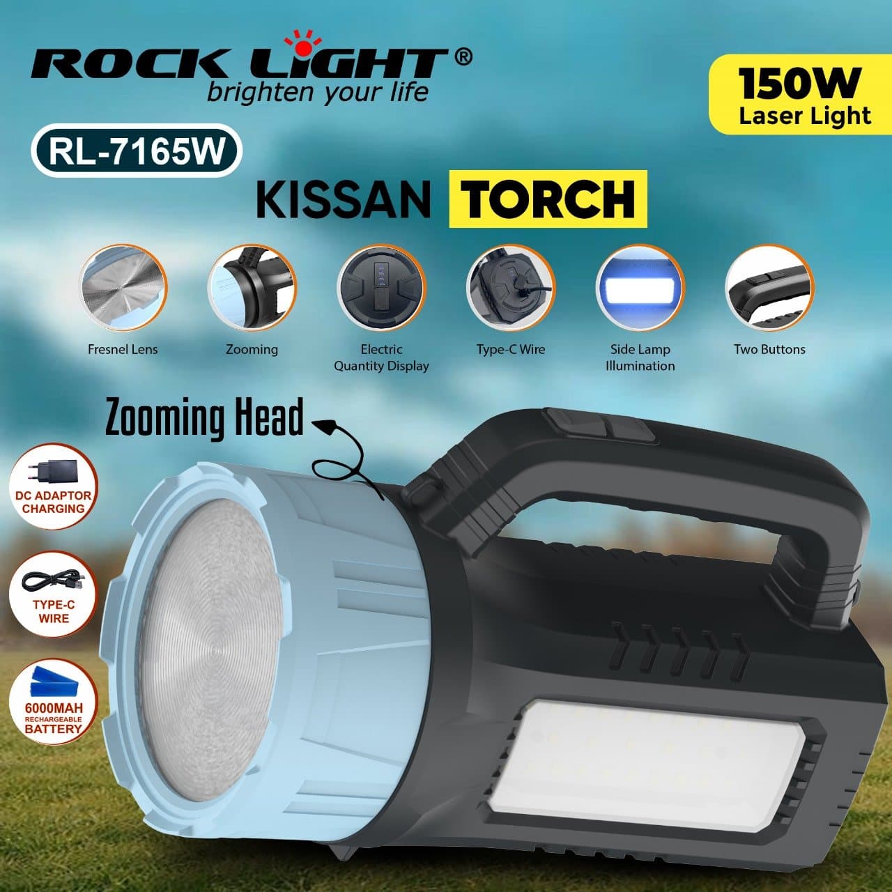 RL-7165W |Gadget Trendz Kissan Torch for Agricultural Use in India