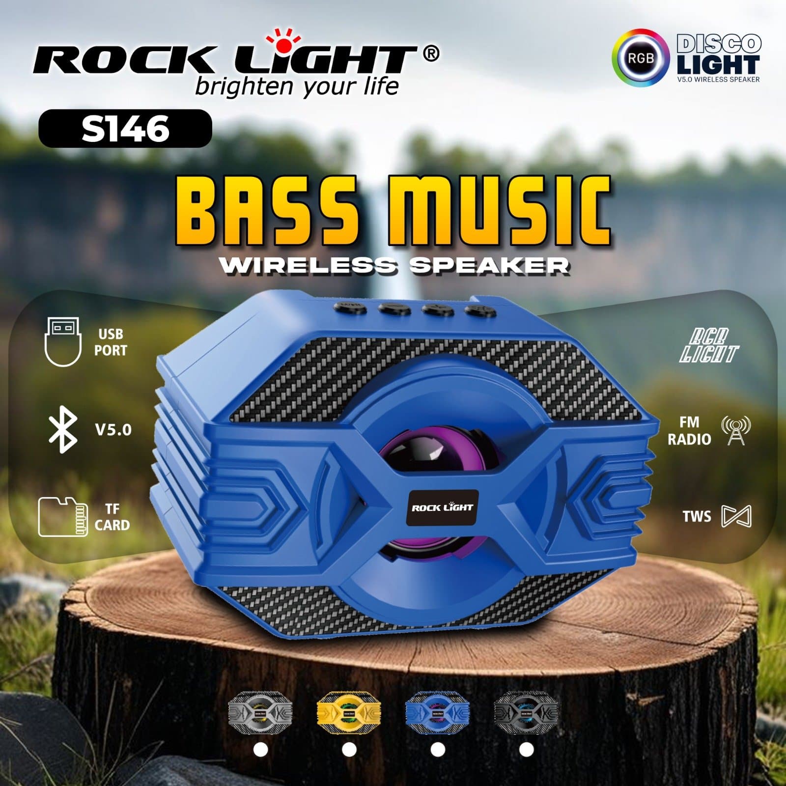 RL-S146 – Portable Bluetooth Speaker with Stylish Design