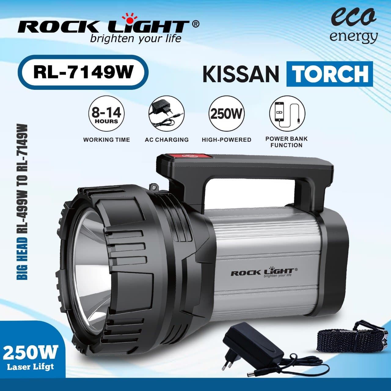 RL-7149W – Wide-Beam KissanTorch for Farm & Outdoor Search