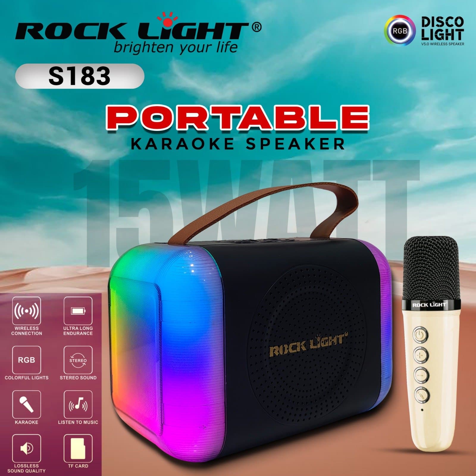 RL-S183 – Travel-Friendly Speaker with Deep Bass