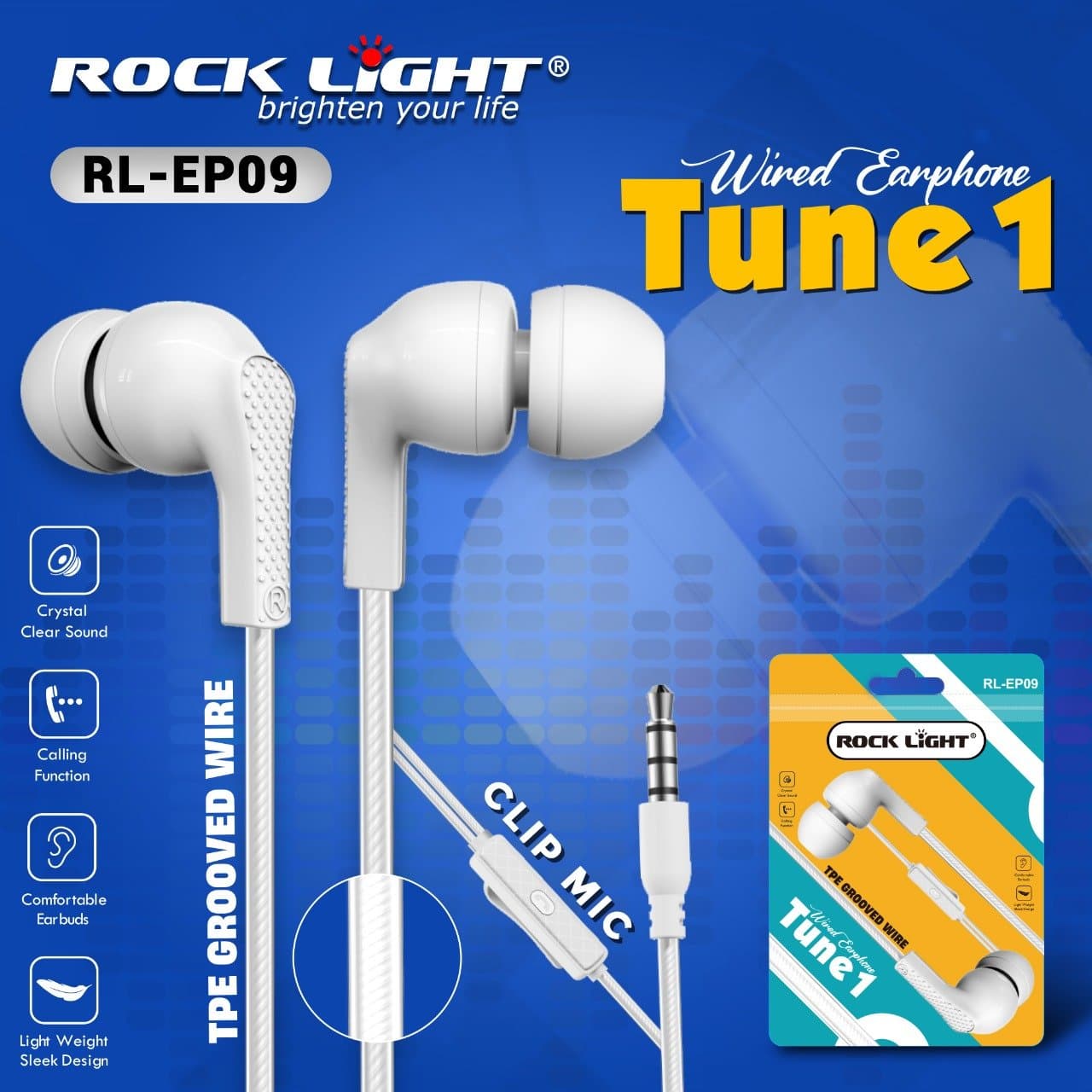 RL-EP09 – Premium Bass Ear Phones for crystal-clear sound and a powerful music experience.