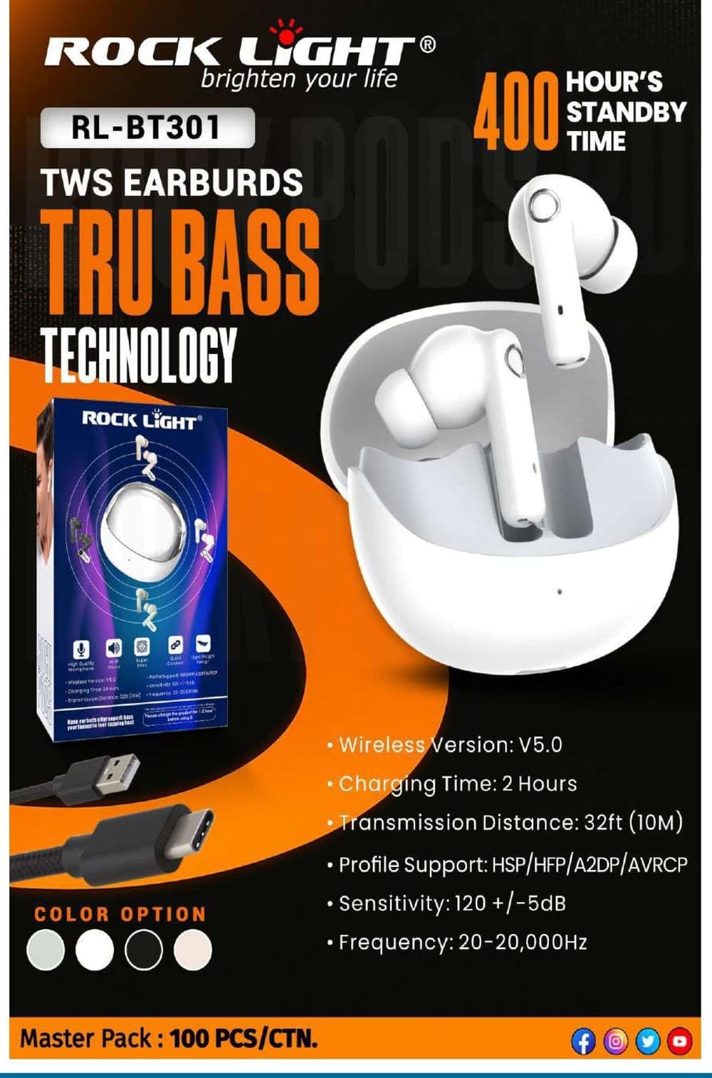 RL-BT301 | TWS Earbuds Tru Bass Technology