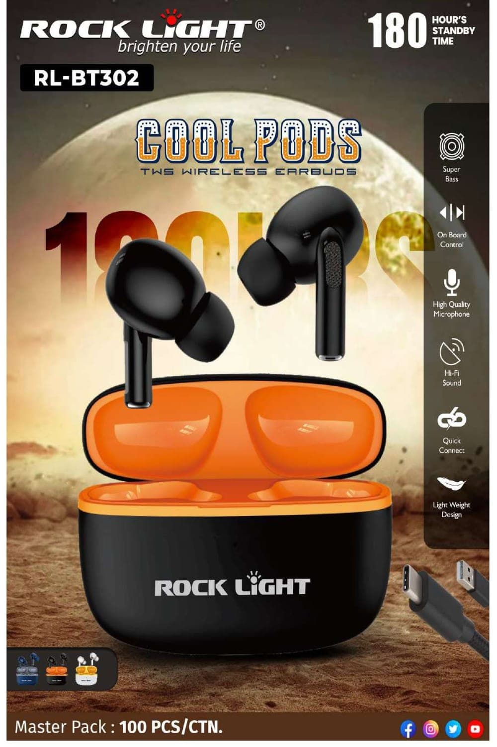 RL-BT302 | Cool Pods TWS Wireless Earbuds