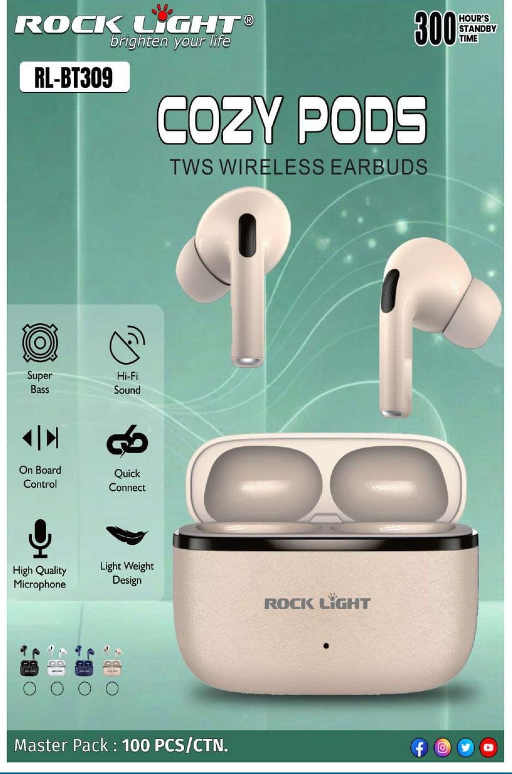 RL-BT309 | Cozy Pods TWS Wireless Earbuds