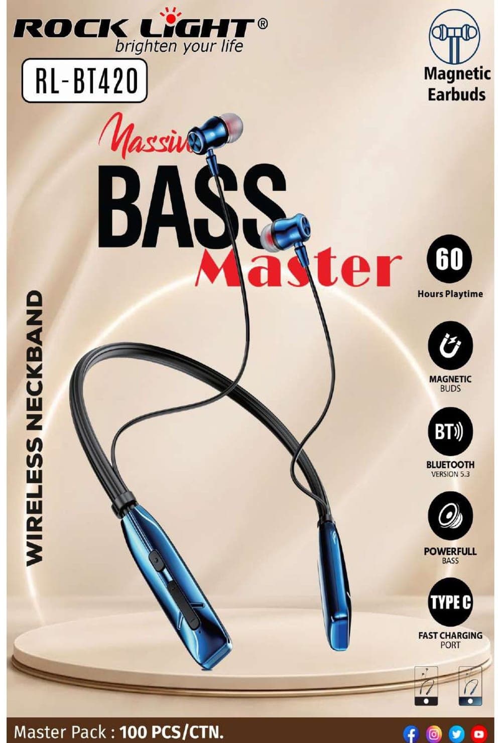 RL-BT420 | Massive Bass Master Wireless Neckband