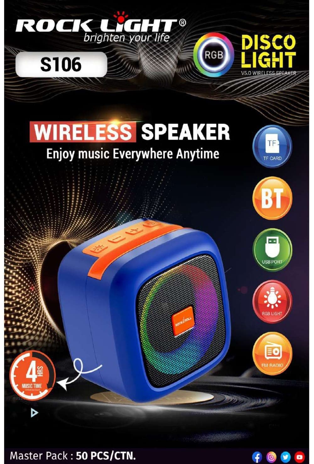 RL-S106 | Disco Light Wireless Speaker