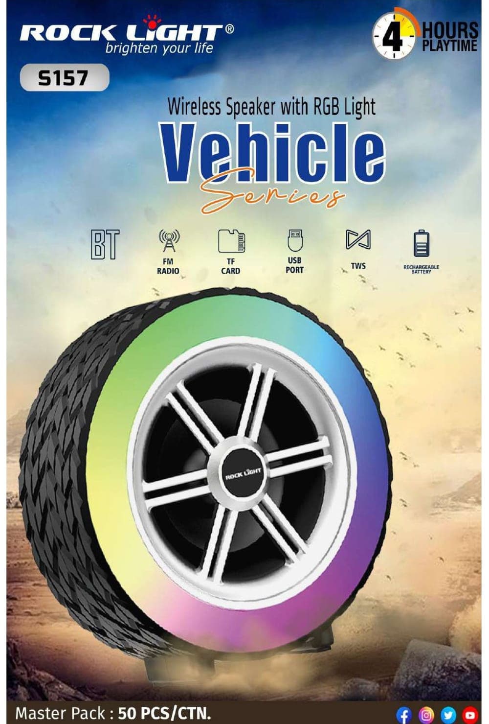 RL-S157 | Vehicle Series Wireless Speaker with RGB Light