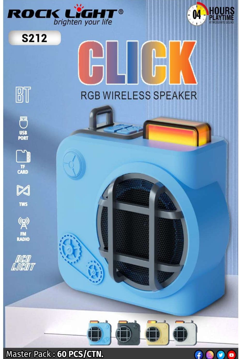 RL-S212 | Click RGB Wireless Speaker