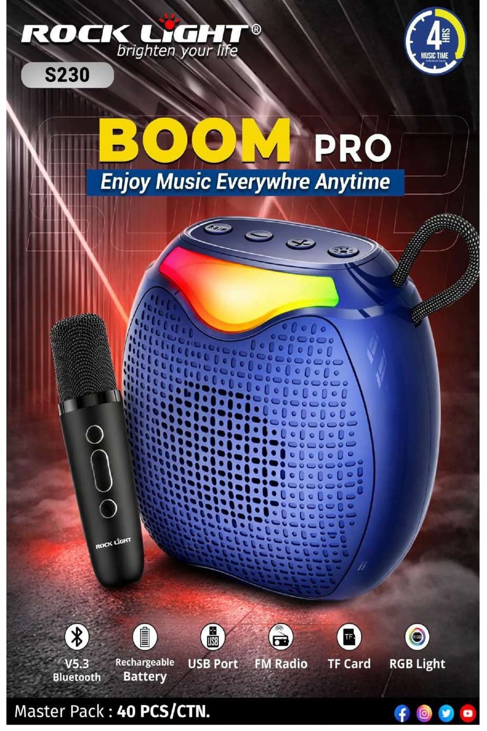 RL-S230 | Boom Pro Speaker with Wireless Mic