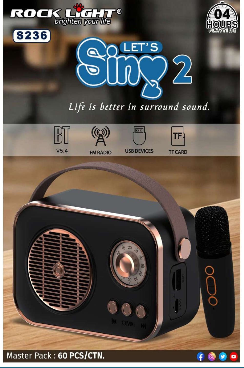 RL-S236 | Let's Sing 2 Speaker with Mic