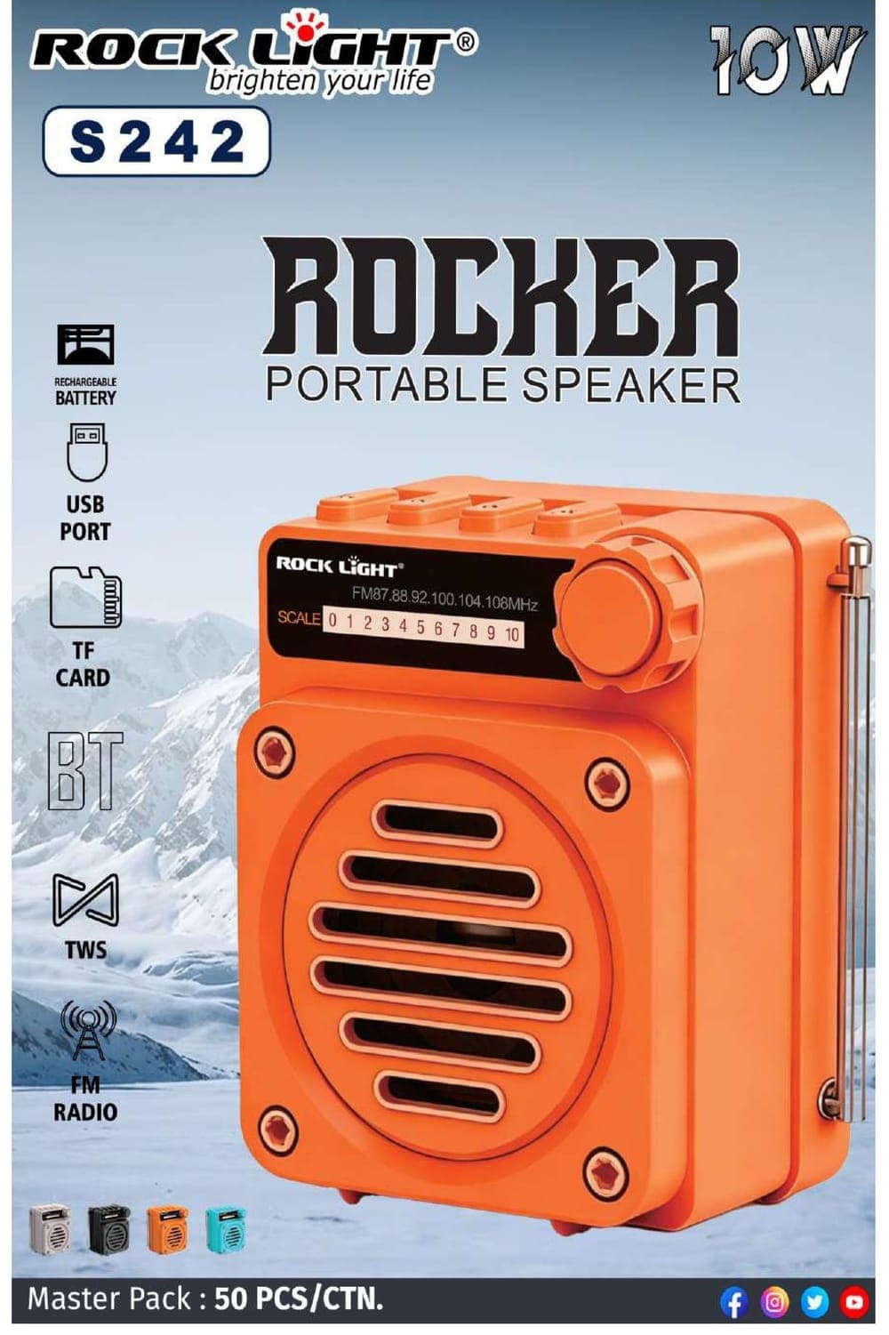 RL-S242 | Rocker Portable Speaker