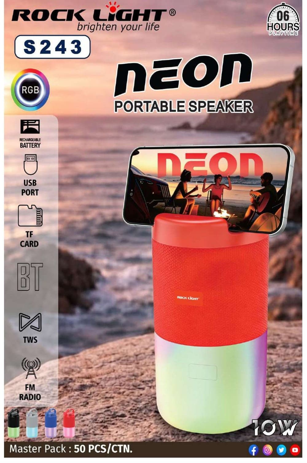RL-S243 | Neon Portable Speaker