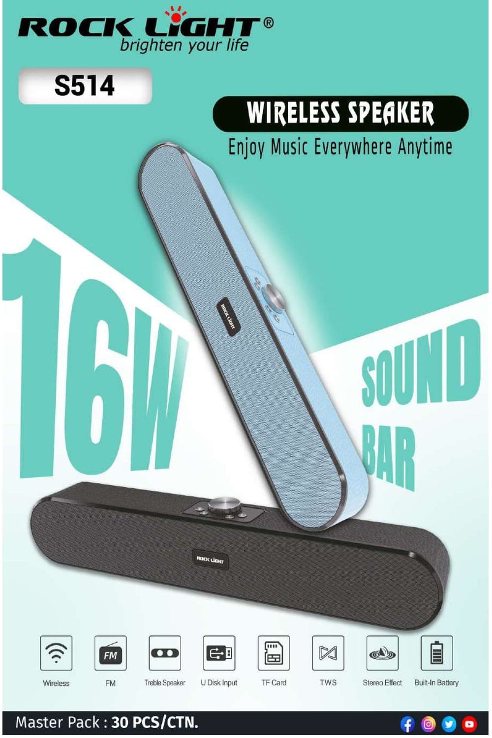 RL-S514 | Wireless Speaker - 16W Sound Bar