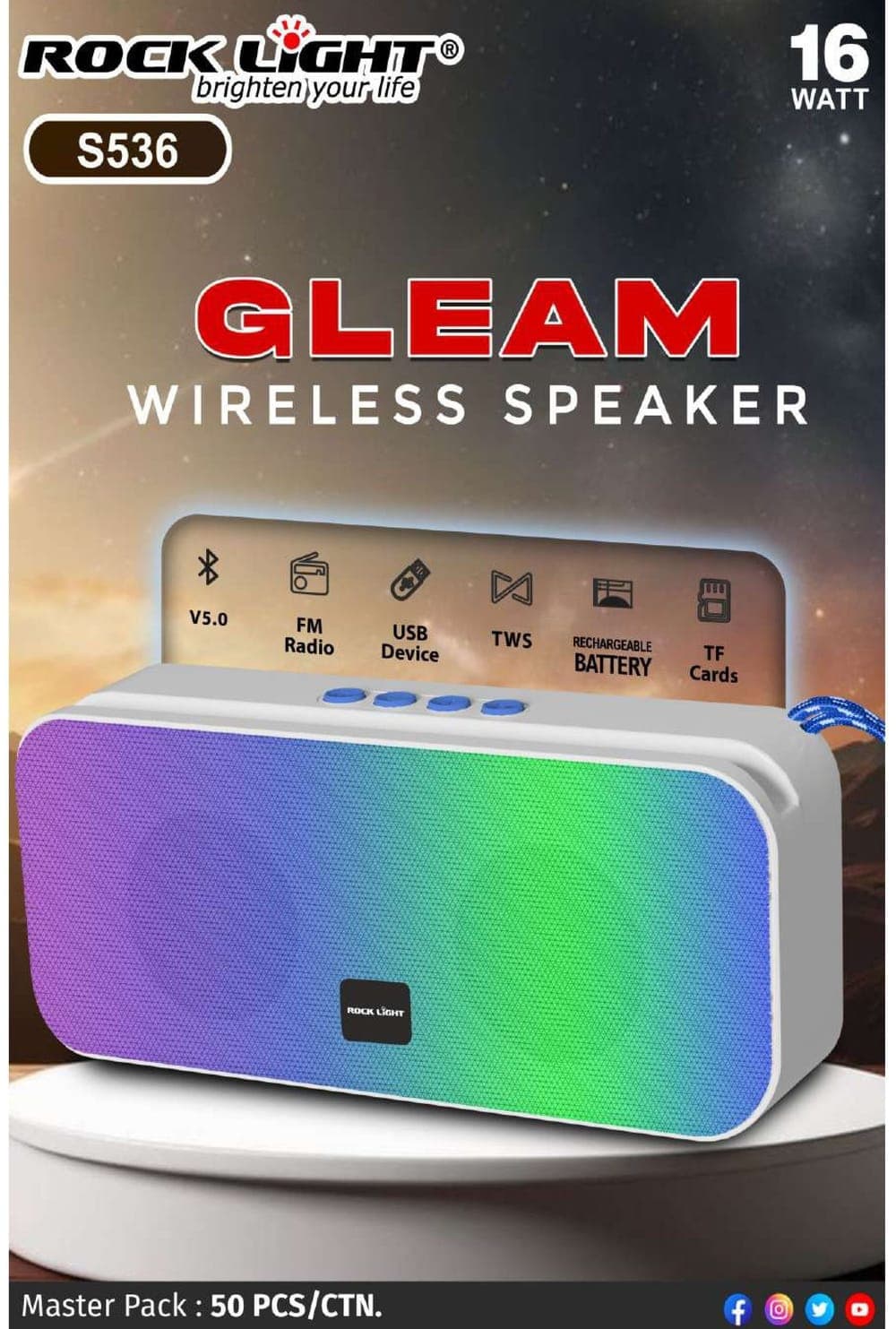 RL-S536 | Gleam Wireless Speaker