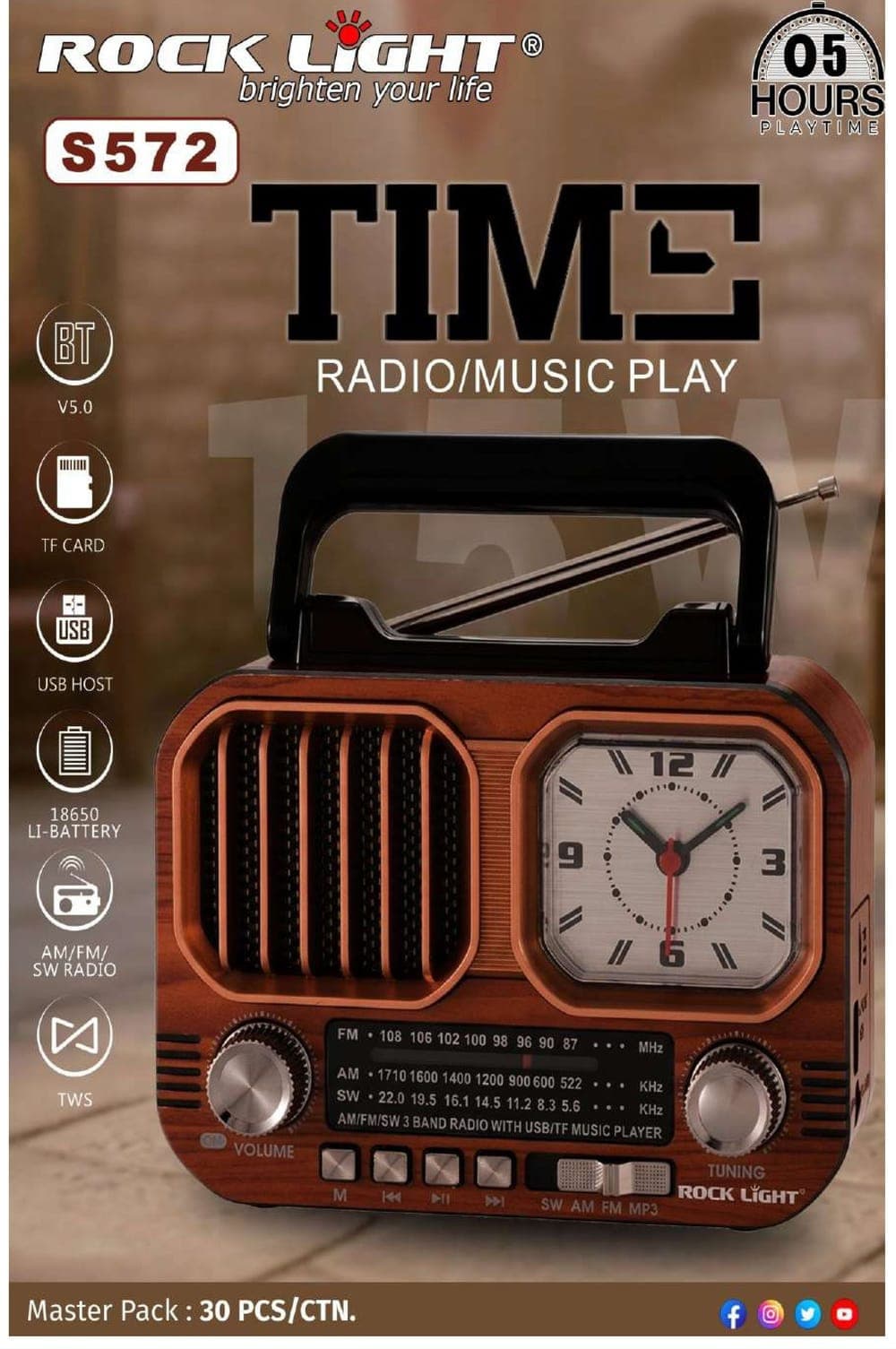 RL-S572 | Time Radio Music Player Speaker