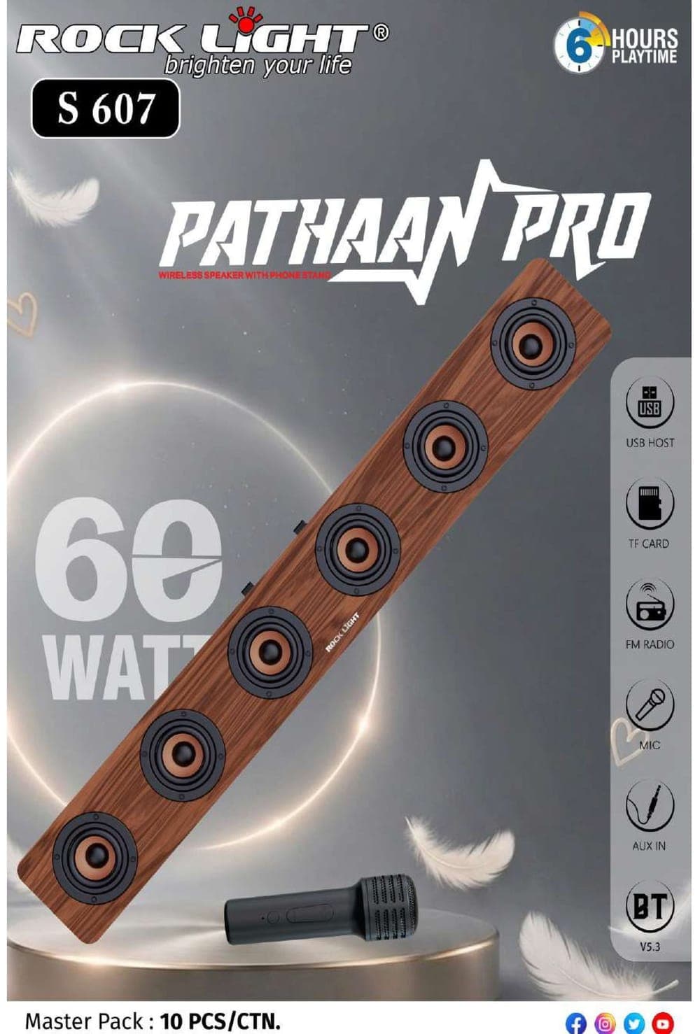 RL-S607 | Pathaan Pro Wireless Speaker With Phone Stand