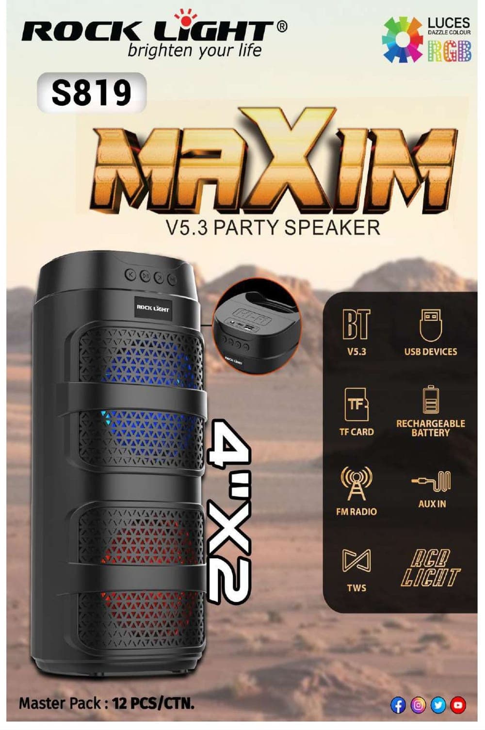 RL-S819 | MAXIM V5.3 Party Speaker