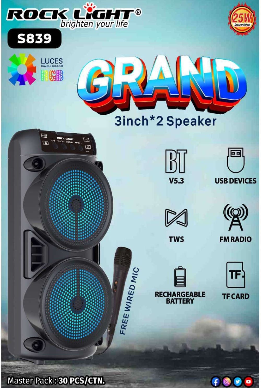 RL-S839 | Grand 3inch*2 Speaker