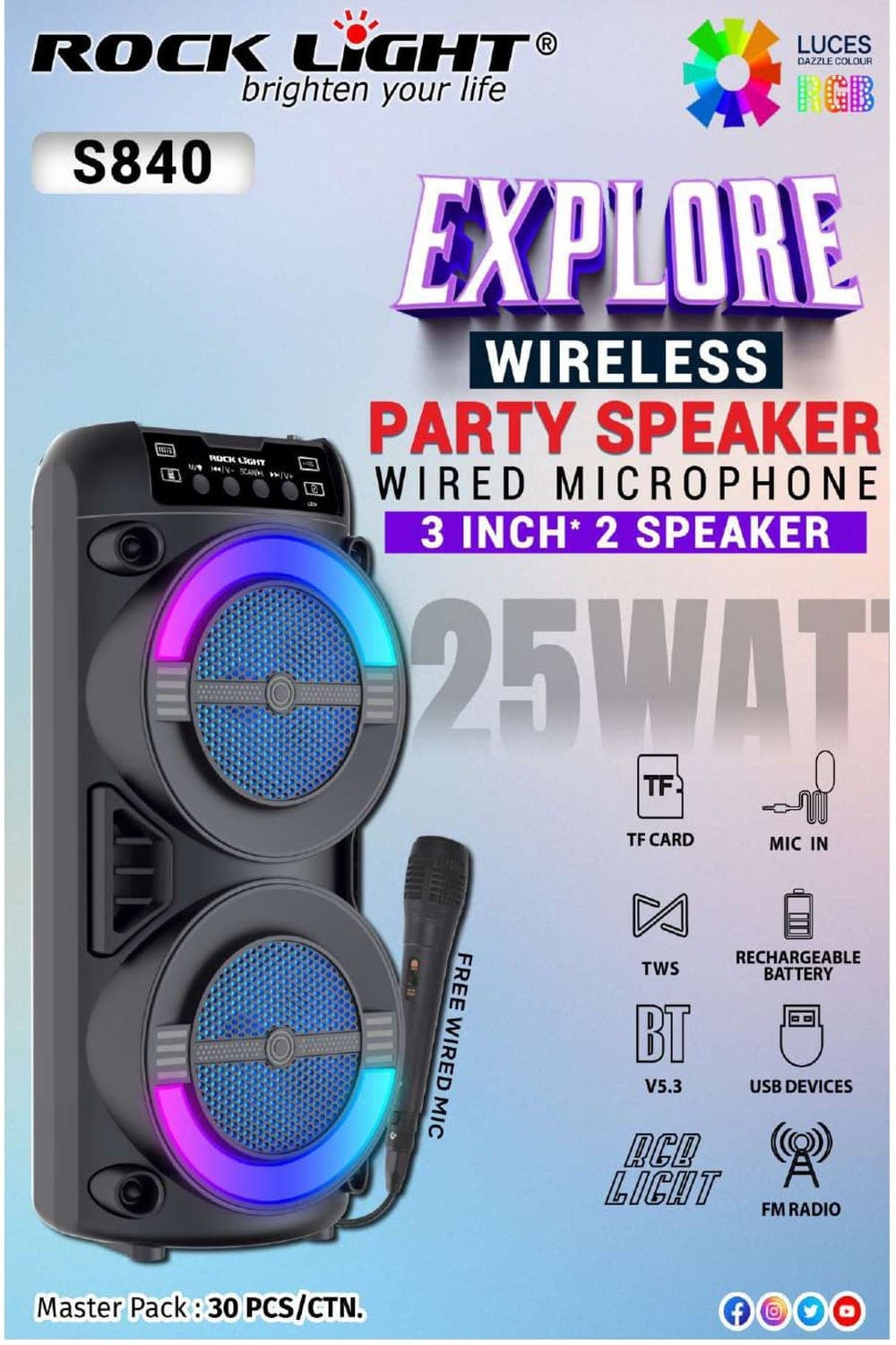 RL-S840 | Explore Wireless Party Speaker