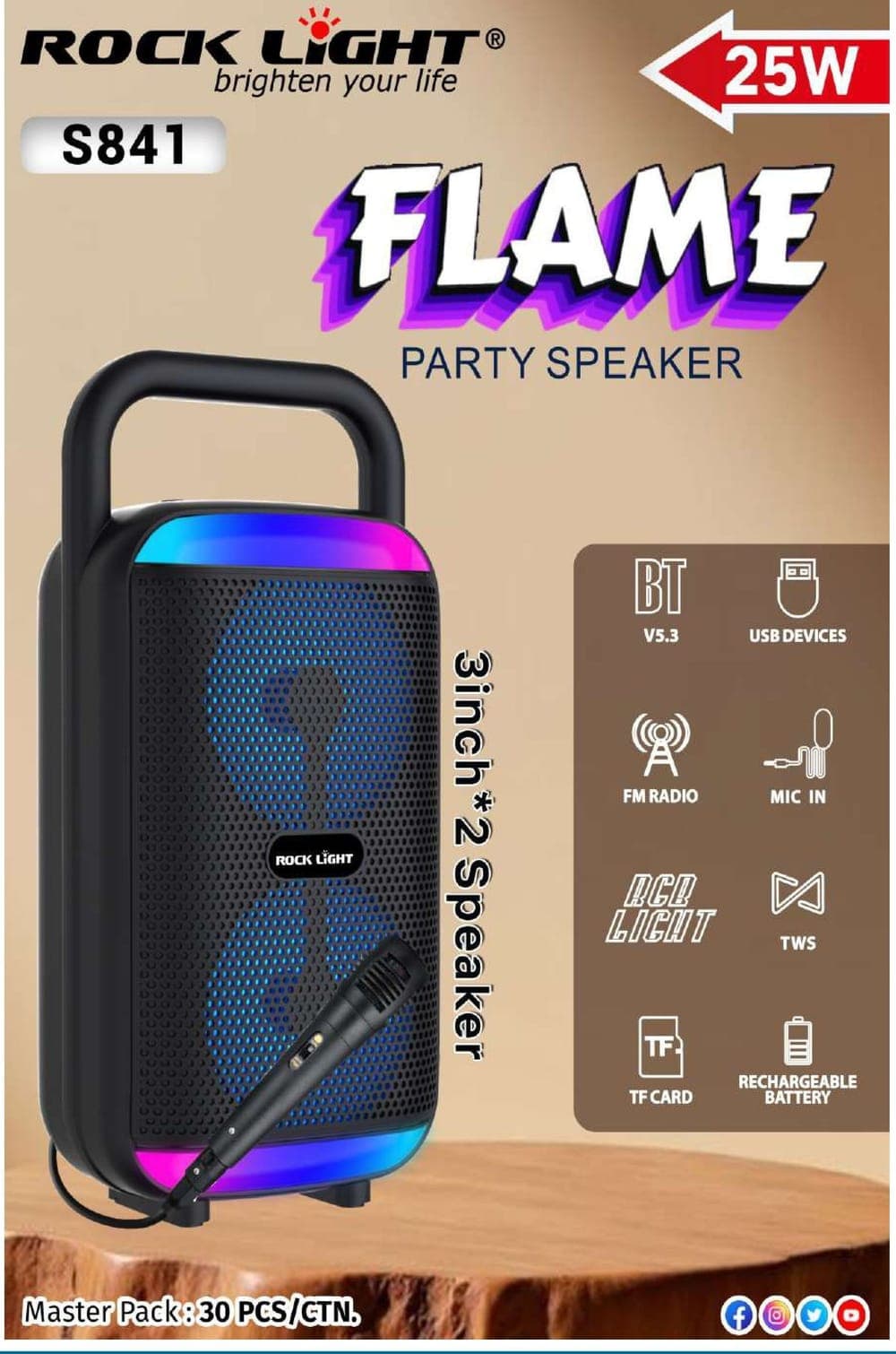 RL-S841 | Flame Party Speaker