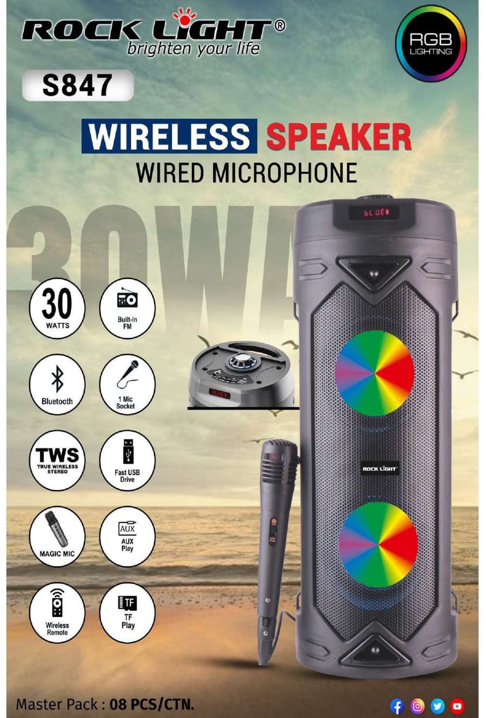 RL-S847 | Wireless Speaker with Wired Microphone