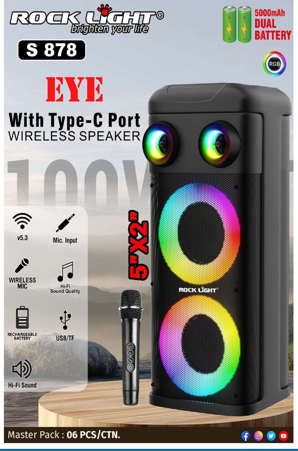 RL-S878 | Eye Wireless Speaker with Type-C Port
