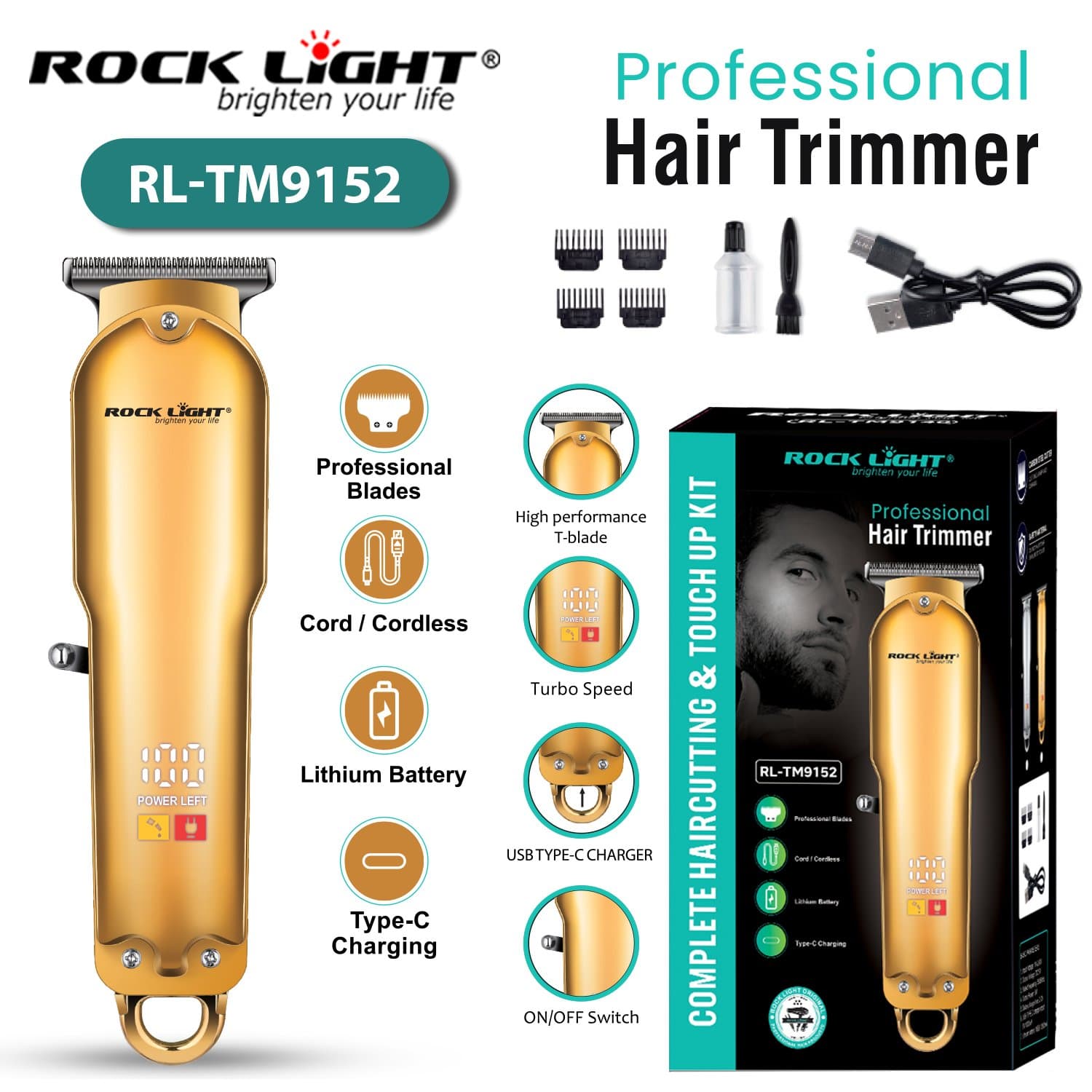 Gadget Trendz | RL-9152 | Cordless rechargeable trimmer
