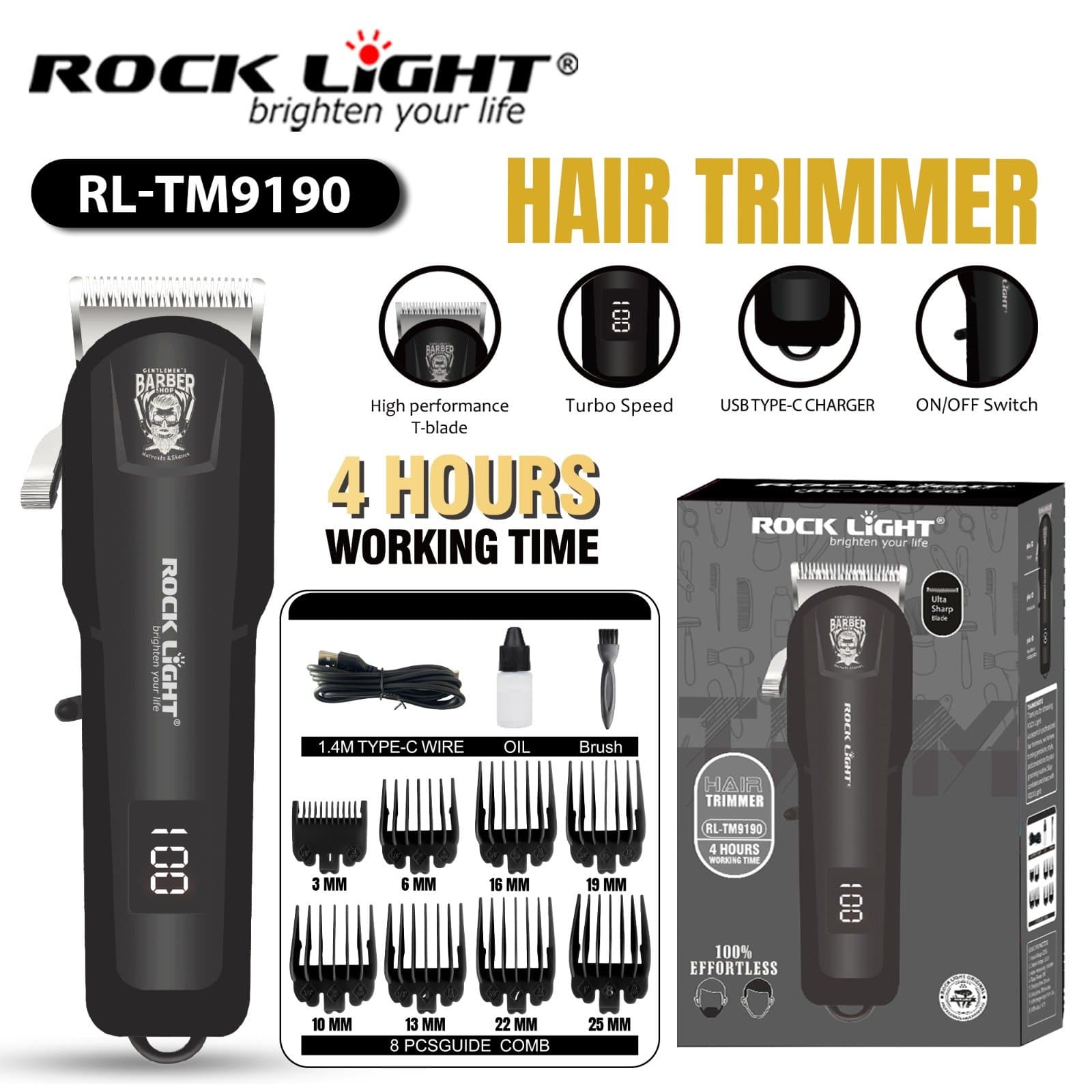 RL TM9190 Trimmer for Precision Beard & Hair Grooming