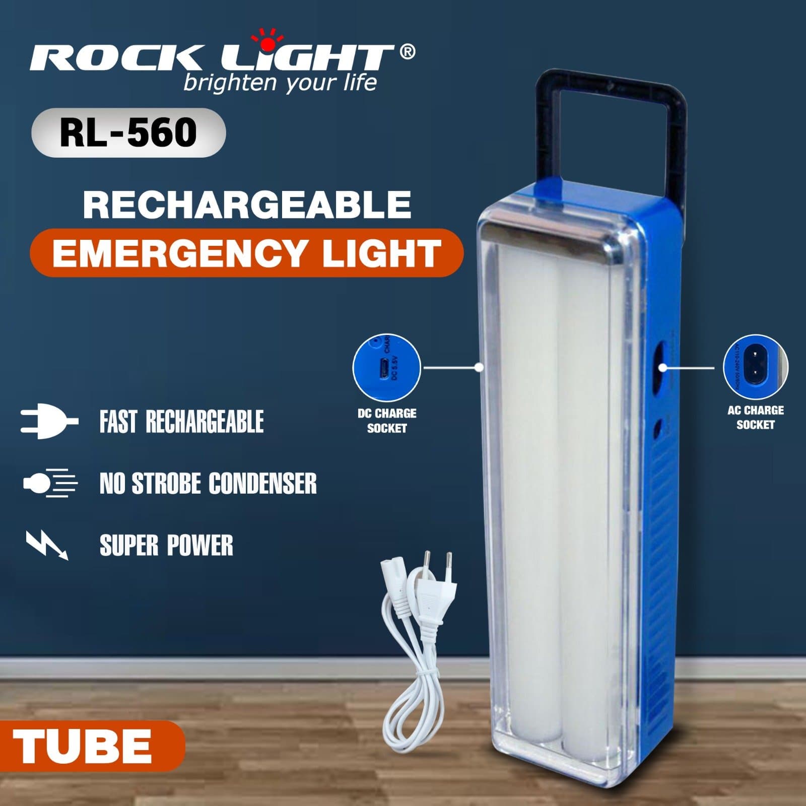 RL 560 Emergency light long backup for home and shop